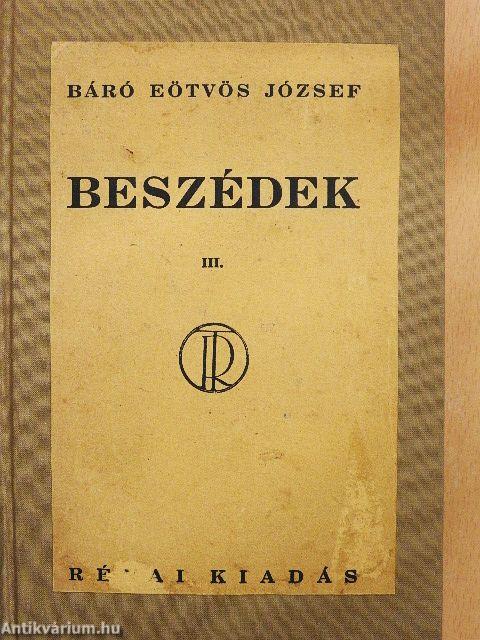 Beszédek III.