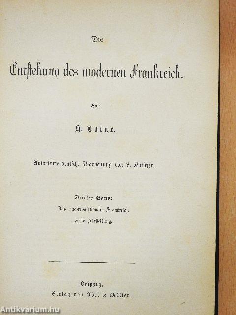 Die Entstehung des moderner Frankreich III/1. (gótbetűs)
