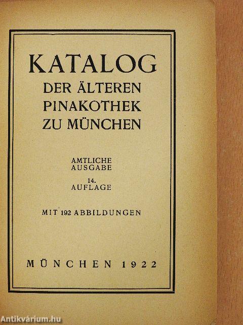 Katalog der älteren Pinakothek zu München