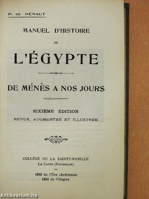Manuel d'histoire de l'Égypte