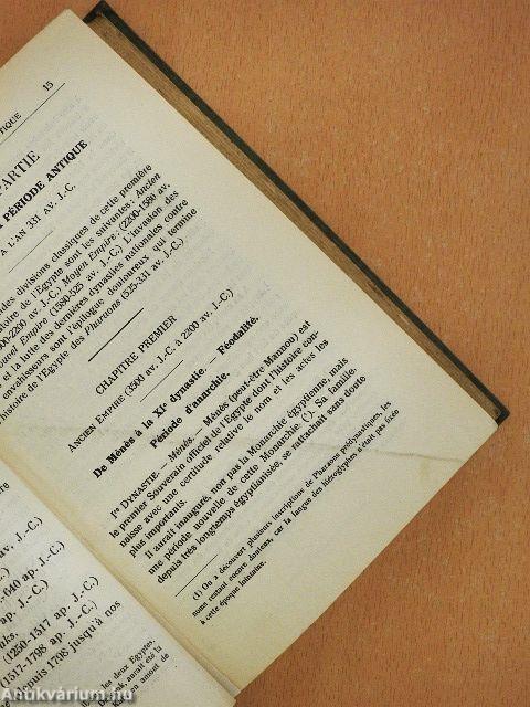 Manuel d'histoire de l'Égypte