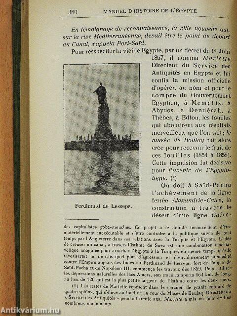 Manuel d'histoire de l'Égypte