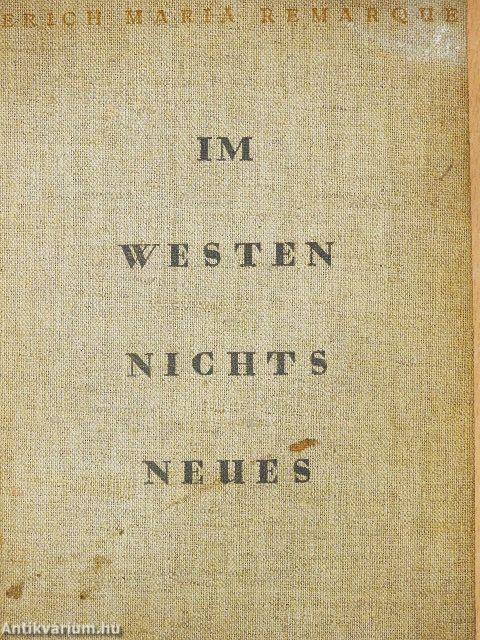 Im Westen nichts Neues