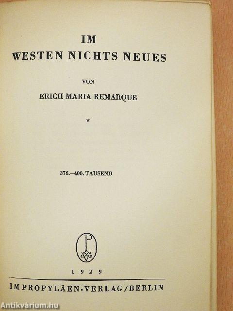 Im Westen nichts Neues