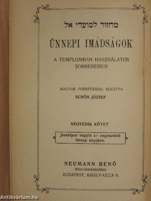 Ünnepi imádságok IV.