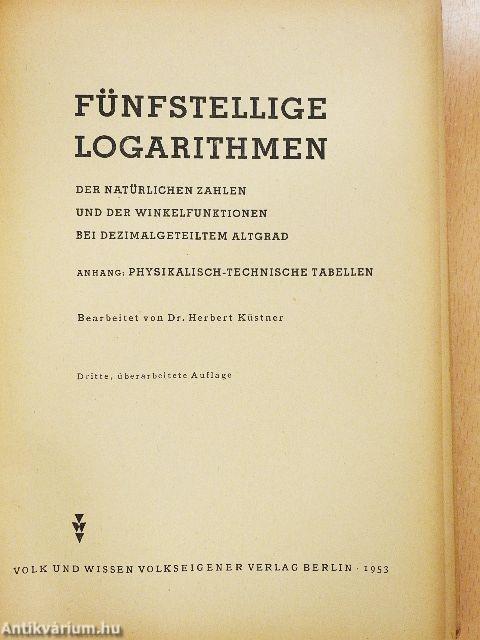 Fünfstellige Logarithmen