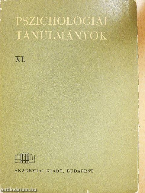 Pszichológiai tanulmányok XI.