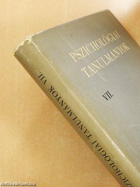Pszichológiai tanulmányok VII.