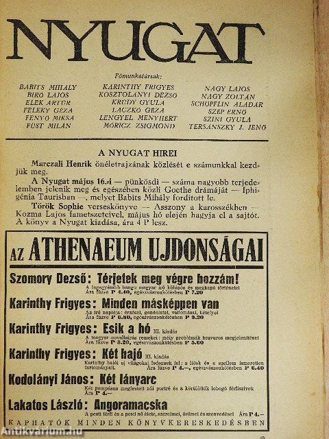 Nyugat 1929. május 1.