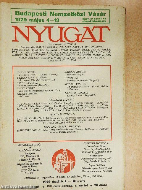 Nyugat 1929. április 1.