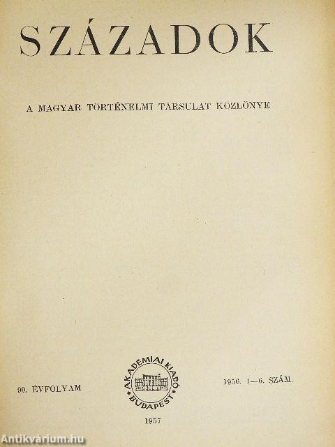 Századok 1956-1957/1-6.