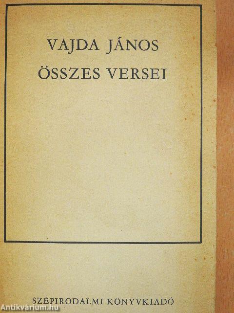 Vajda János összes versei