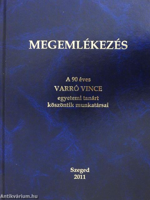 Megemlékezés (dedikált példány)