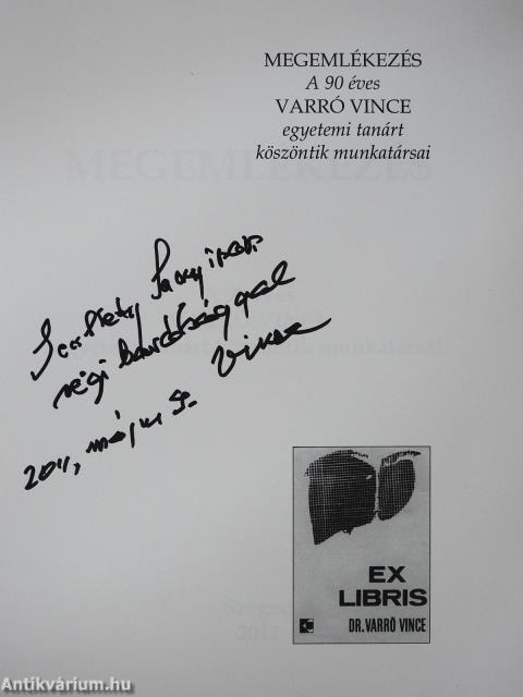 Megemlékezés (dedikált példány)