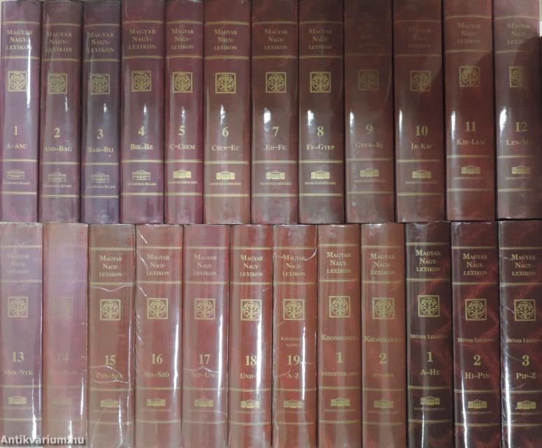 Magyar Nagylexikon 1-19./Kronológia 1-2./Művek Lexikona 1-3.