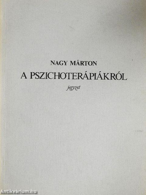 A pszichoterápiákról