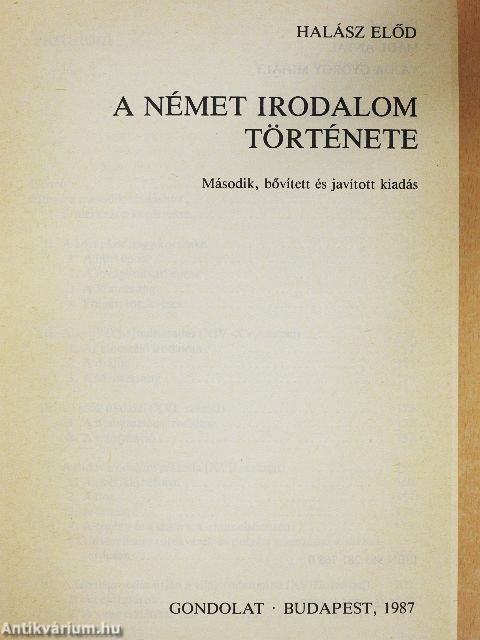 A német irodalom története