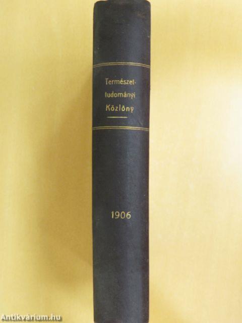 Természettudományi Közlöny 1906. január-december/Pótfüzetek a Természettudományi Közlönyhöz 1906. január-december
