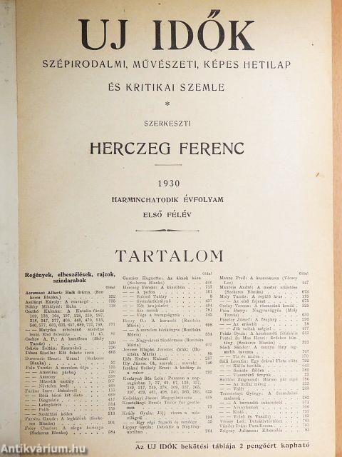 Uj Idők 1930. január-december I-II.