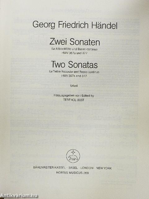 Zwei Sonaten/Drei Hallenser Sonaten/Sonaten für Violine mit Beziffertem Bass/Sonaten für Violine und Pianoforte