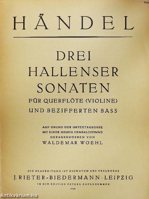Zwei Sonaten/Drei Hallenser Sonaten/Sonaten für Violine mit Beziffertem Bass/Sonaten für Violine und Pianoforte