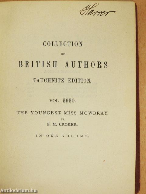 The Youngest Miss Mowbray