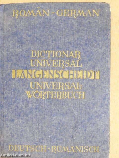 Langenscheidts Universal-Wörterbuch Rumänisch I-II.