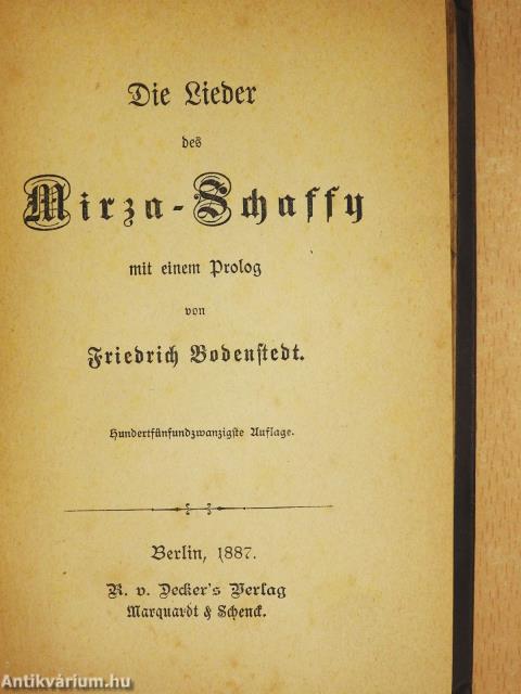 Die Lieder des Mirza-Schaffy (gótbetűs)