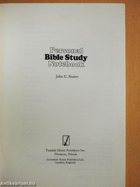 Personal Bible Study Notebook