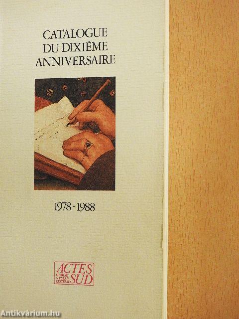 Catalogue du Dixiéme Anniversaire