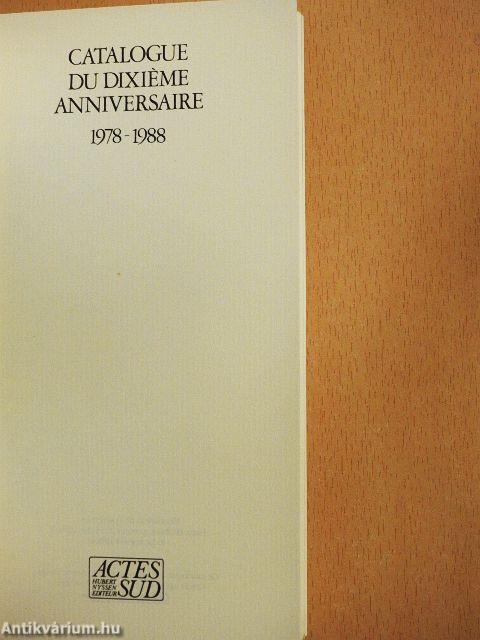 Catalogue du Dixiéme Anniversaire