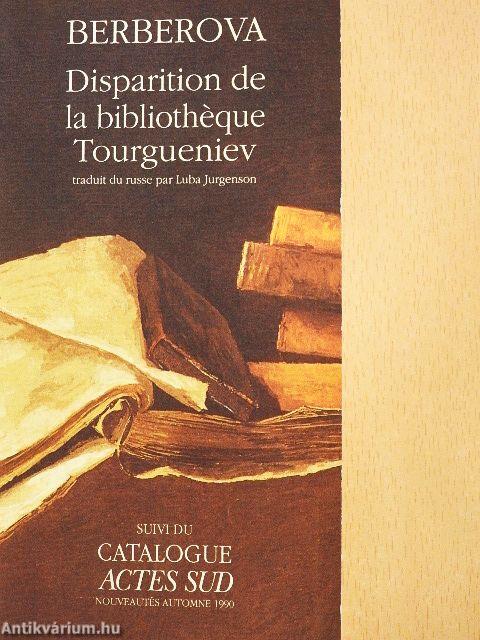 Disparition de la bibliothéque Tourgueniev/Catalogues Nouveautés Automne 1990