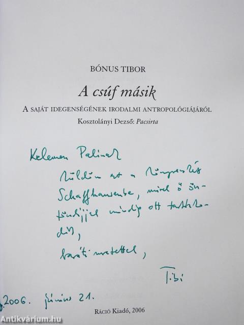 A csúf másik (dedikált példány)