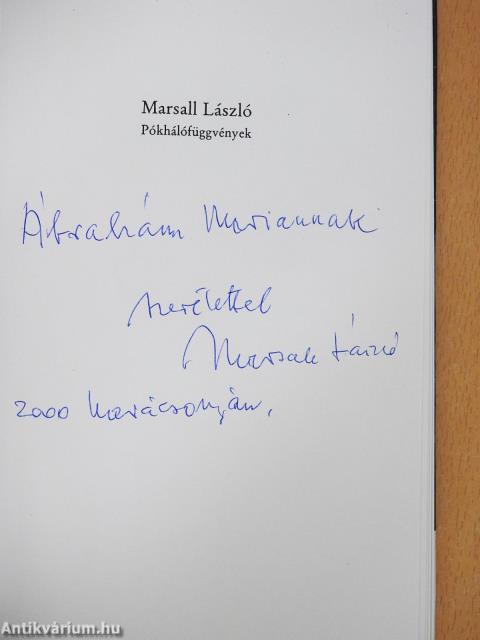 Pókhálófüggvények (dedikált példány)