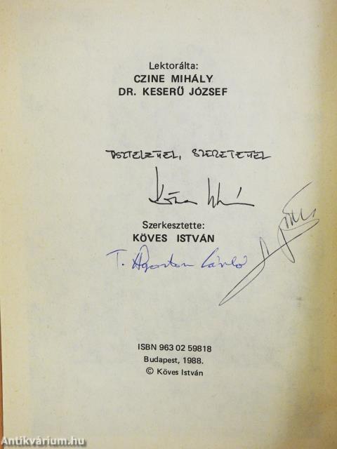 A szókimondás évada (többszörösen dedikált példány)