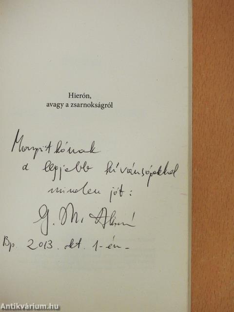 Hierón, avagy a zsarnokságról (dedikált példány)
