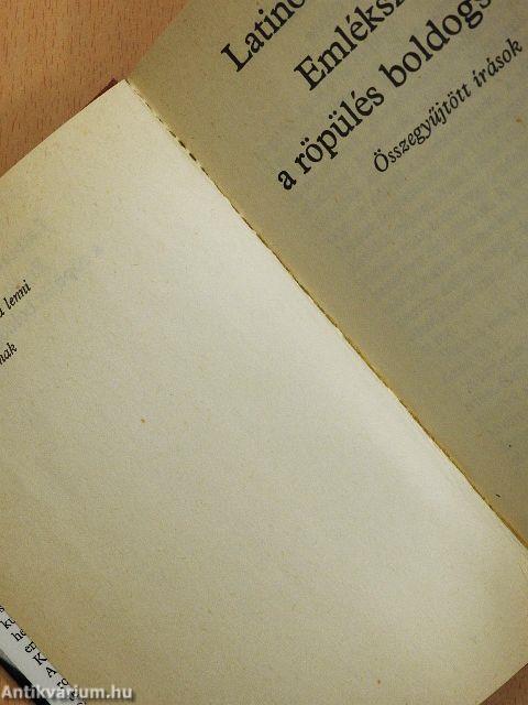 Emlékszem a röpülés boldogságára