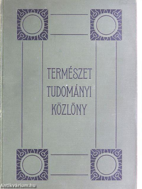 Természettudományi Közlöny 1927. január-december/Pótfüzetek a Természettudományi Közlönyhöz 1927. január-december