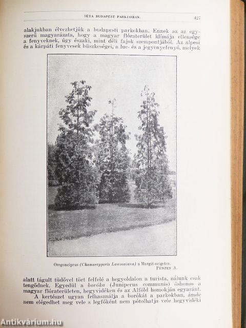 Természettudományi Közlöny 1927. január-december/Pótfüzetek a Természettudományi Közlönyhöz 1927. január-december