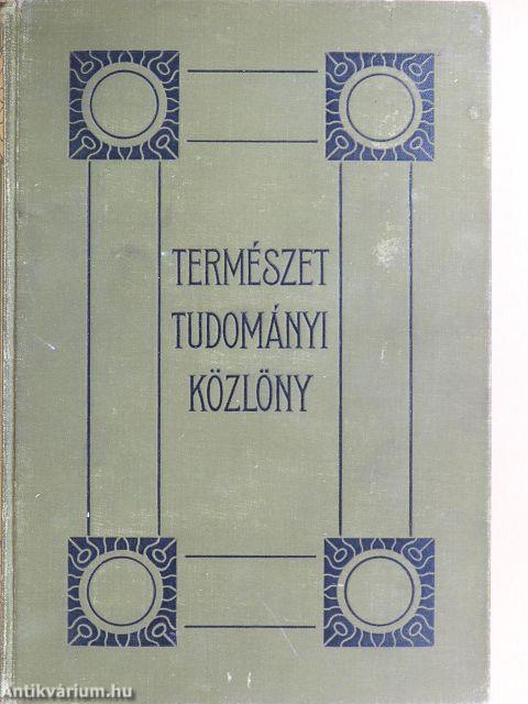 Természettudományi Közlöny 1894. január-december/Pótfüzetek a Természettudományi Közlönyhöz 1894. január-december