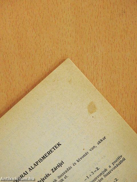 Feladatgyűjtemény matematikából a dolgozók gimnáziuma számára - I. osztály