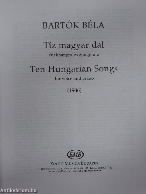 Húsz magyar népdal I-IV./Tíz magyar dal énekhangra és zongorára (1906)/Magyar népdalok énekhangra, zongorakísérettel