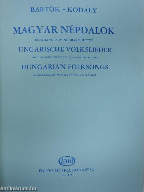 Húsz magyar népdal I-IV./Tíz magyar dal énekhangra és zongorára (1906)/Magyar népdalok énekhangra, zongorakísérettel
