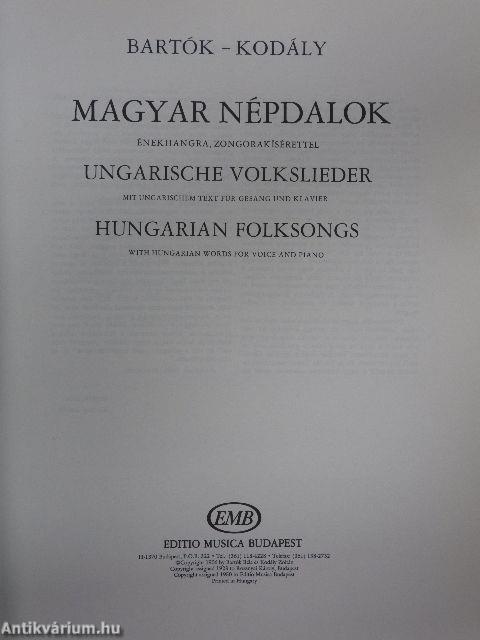 Húsz magyar népdal I-IV./Tíz magyar dal énekhangra és zongorára (1906)/Magyar népdalok énekhangra, zongorakísérettel
