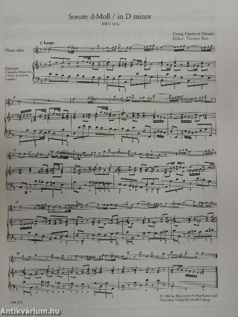 Zwei Sonaten/Drei Hallenser Sonaten/Sonaten für Violine mit Beziffertem Bass/Sonaten für Violine und Pianoforte