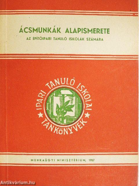 Ácsmunkák alapismerete