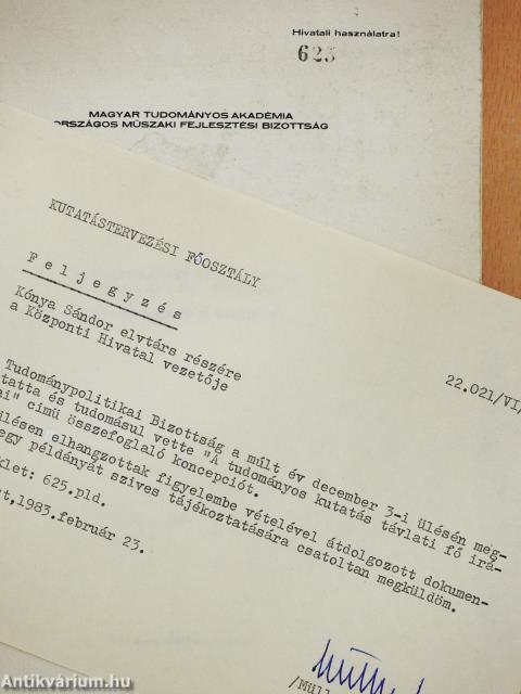 A tudományos kutatás távlati fő irányai (aláírt példány)