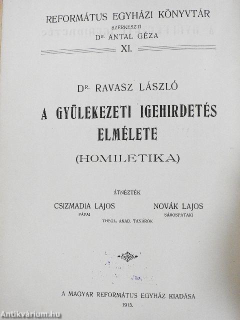 A gyülekezeti igehirdetés elmélete 1.