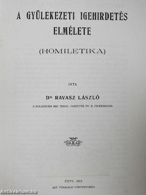 A gyülekezeti igehirdetés elmélete 1.