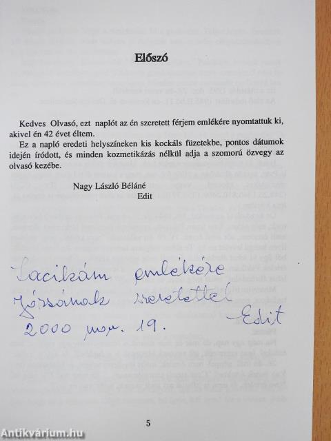 Napló, 1944-1957 (dedikált példány)